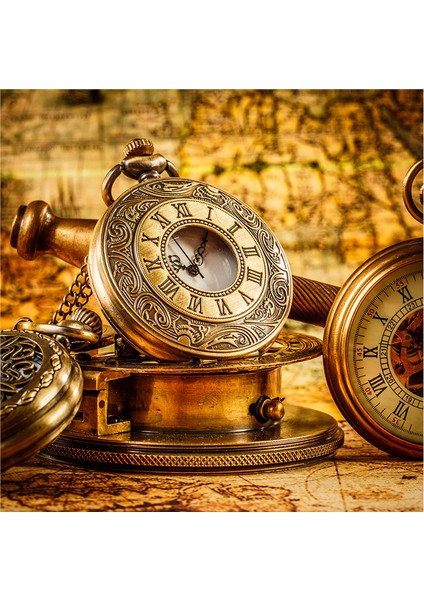 Köstekli Saatler Doğal Taş Bardak Altlığı 4'lü Set - Natural Stone Coasters fırsatları