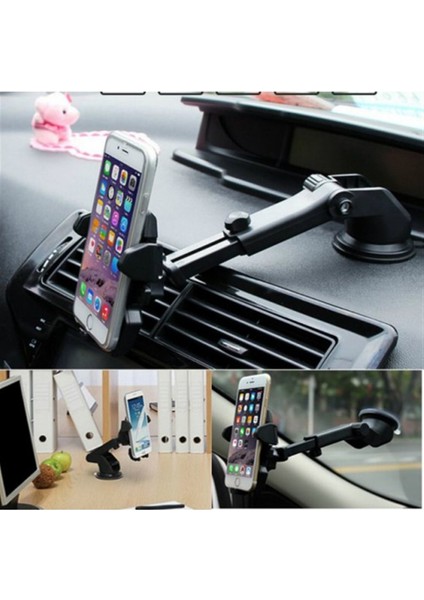 Vantuzlu Torpido Üstü Teleskobik Araç Telefon Tutucu fırsatları