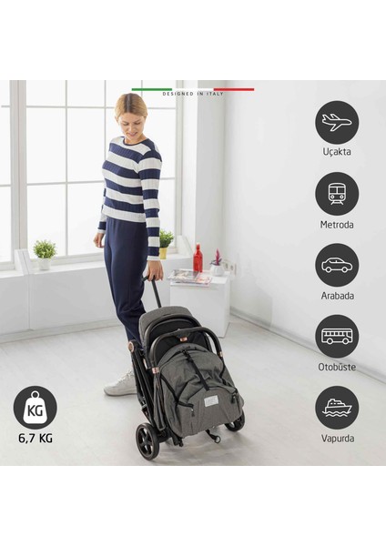 Plane 2 Kabin Tipi Bebek Arabası Rose Kahverengi indirimleri