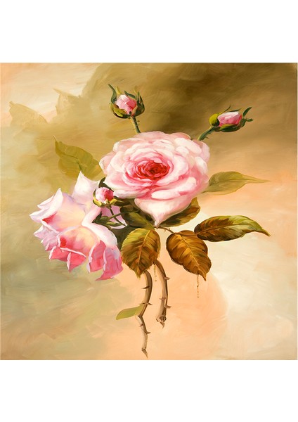 Renkli Güller Doğal Taş Bardak Altlığı 4'lü Set - Natural Stone Coasters indirimleri