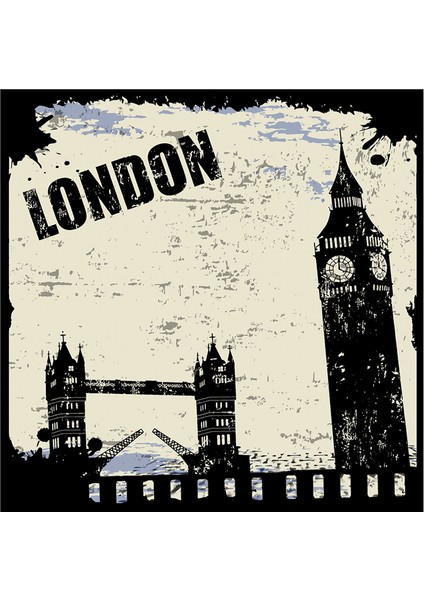 Siyah Beyaz Londra Atina Tokyo Prag Doğal Taş Bardak Altlığı 4'lü Set - Natural Stone Coasters indirimleri