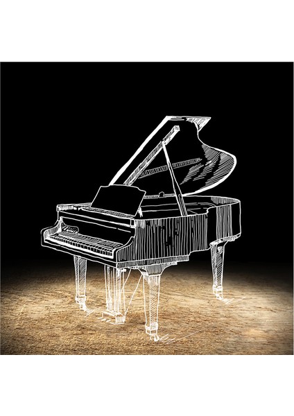 Siyah Beyaz Müzik Görselleri Doğal Taş Bardak Altlığı 4'lü Set - Natural Stone Coasters modelleri