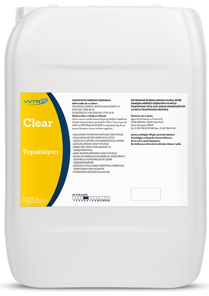 Clear 10 L Havuz Suyu Topaklayıcı