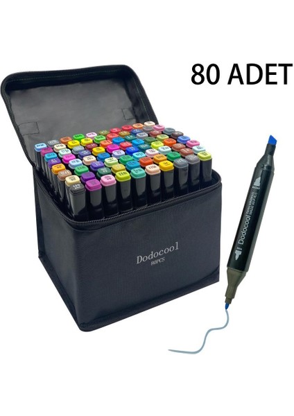 Dodocool 80’li Çift Uçlu Touch Marker Art Tasarım Kalem Seti Ithal Ürün
