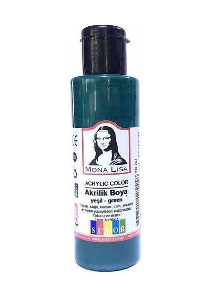 Mona Lisa Akrilik Boya 70 ml Yeşil - 2 Adet