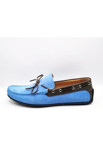 King Shoes 209 Mavi Büyük Numara Erkek Ayakkabı