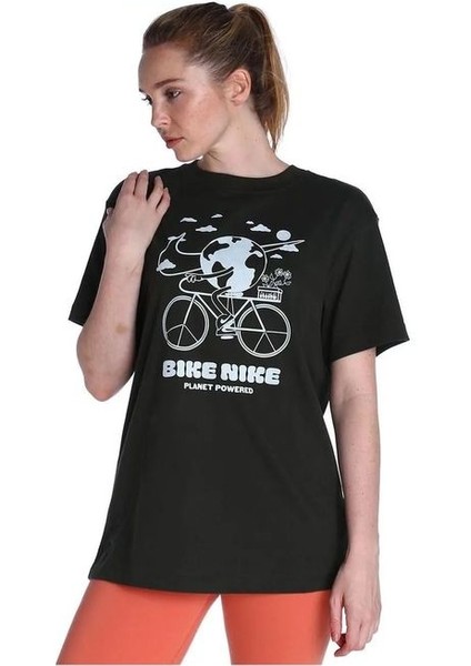 W Nsw Tee Bf Earth Day Kadın Yeşil Günlük Stil Tişört DQ3047-355