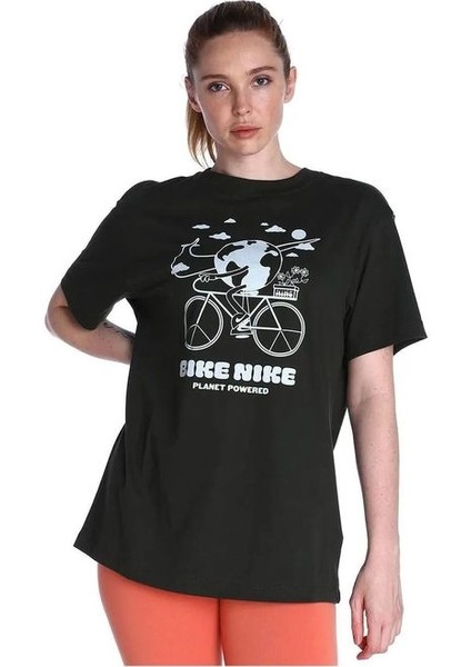 W Nsw Tee Bf Earth Day Kadın Yeşil Günlük Stil Tişört DQ3047-355 modelleri