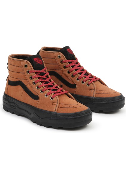 Kahve Kadın Yüksek Taban Süet Kanvas Lifestyle Ayakkabı VN0A5KY5Y491 Ua Sentry Sk8-Hi Wc modelleri