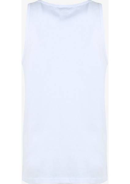 Yuvarlak Yaka Düz Beyaz Erkek T-Shirt VN00055VWHT1 Classic Vans Tank-B
