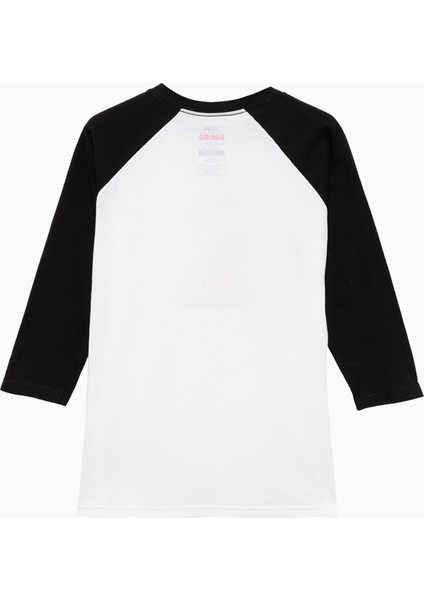 Siyah - Beyaz Erkek T-Shirt VN00086RYB21 Harıbo Raglan modelleri