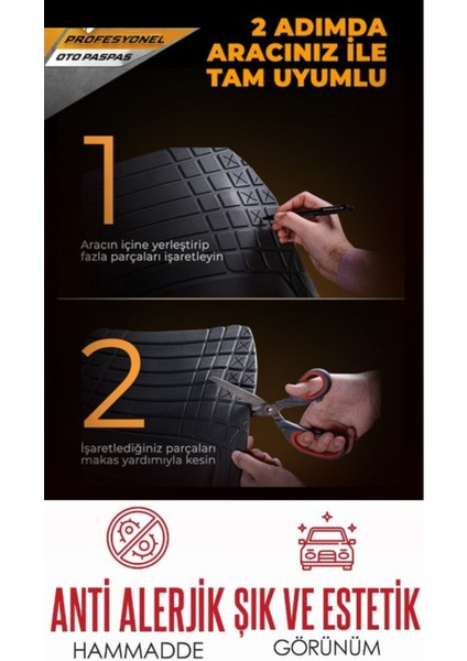 Volkswagen Golf HB1983 Model Pro x 4d Havuzlu Siyah Paspas indirimleri