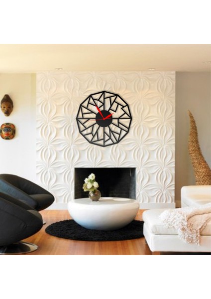 Duvar Saati Düz Sade Geometrik Tasarımlı Ev ve Ofis Dekoratif Metal Duvar Saati