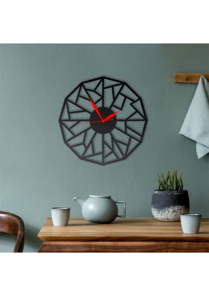 Duvar Saati Düz Sade Geometrik Tasarımlı Ev ve Ofis Dekoratif Metal Duvar Saati modelleri