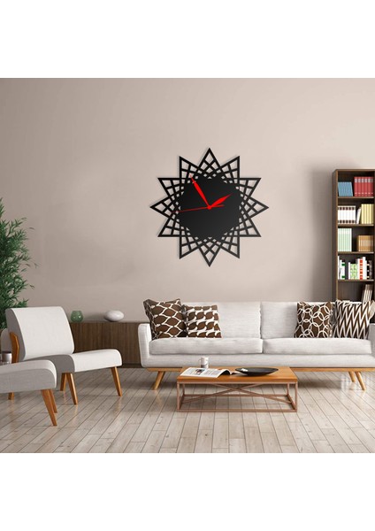 Duvar Saati Düz Sade Geometrik Tasarımlı Ev ve Ofis Dekoratif Metal Duvar Saati modelleri