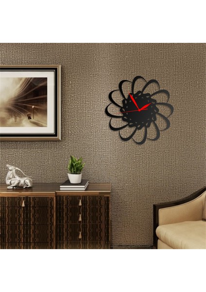 Duvar Saati Roma Rakamı Dişli Tasarımlı Ev ve Ofis Dekoratif Metal Duvar Saati