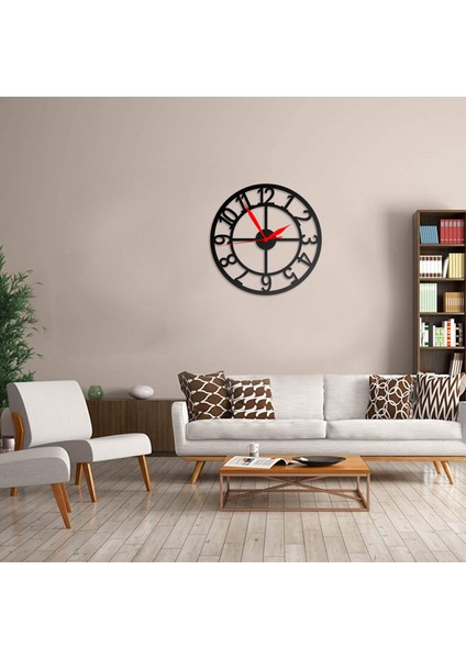 Duvar Saati Düz Sade Ergonomik Tasarımlı Ev ve Ofis Dekoratif Metal Duvar Saati modelleri