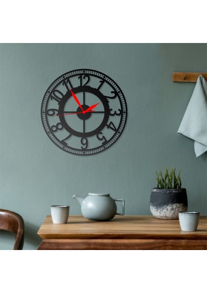 Duvar Saati Düz Sade Ergonomik Tasarımlı Ev ve Ofis Dekoratif Metal Duvar Saati
