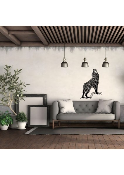 Bozkurt Desenli Bitki Metal Duvar Tablosu Dekoratif Ev ve Ofis Için Özel Tasarım fiyatları