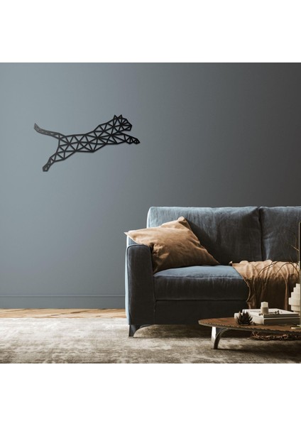 Metal Leopar Tasarımlı Ev ve Ofis Için Duvar Tablosu