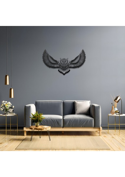 Metal Baykuş Tasarımlı Ev ve Ofis Için Duvar Tablosu fiyatları