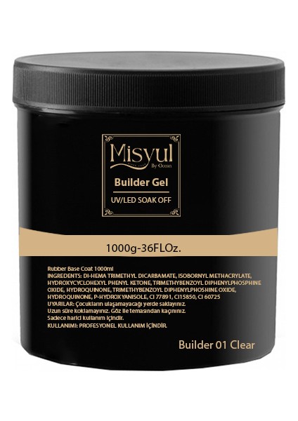 Builder Gel Uv/led Soak Off Protez Tırnak Kalıcı Oje 1000G