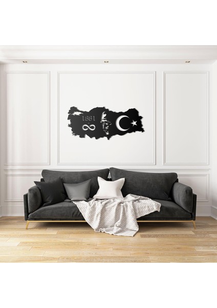 Metal Duvar Tablosu Atatürk Portre Ev ve Ofis Için Özel Tasarım