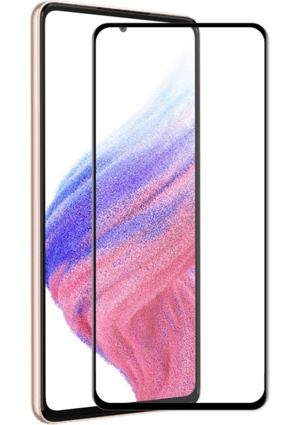 Samsung Galaxy A54 5g ile Uyumlu Şeffaf Ekranı Tam Kaplayan 5d Cam Kırılmaz Cam Ekran Koruyucu