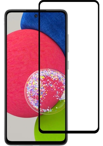 Samsung Galaxy A52 ile Uyumlu Şeffaf Ekranı Tam Kaplayan 5d Cam Kırılmaz Cam Ekran Koruyucu
