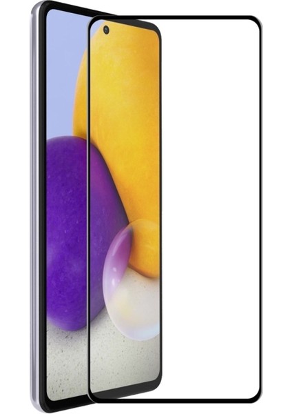 Samsung Galaxy A72 ile Uyumlu Şeffaf Ekranı Tam Kaplayan 5d Cam Kırılmaz Cam Ekran Koruyucu