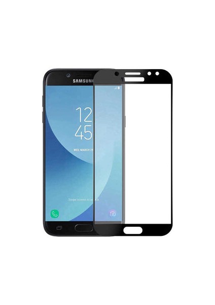 Samsung Galaxy J7 Prime ile Uyumlu Şeffaf Ekranı Tam Kaplayan 5d Cam Kırılmaz Cam Ekran Koruyucu