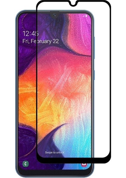 Samsung Galaxy A30S ile Uyumlu Şeffaf Ekranı Tam Kaplayan 5d Cam Kırılmaz Cam Ekran Koruyucu