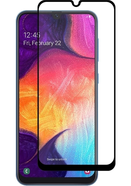 Samsung Galaxy A30S ile Uyumlu Şeffaf Ekranı Tam Kaplayan 5d Cam Kırılmaz Cam Ekran Koruyucu