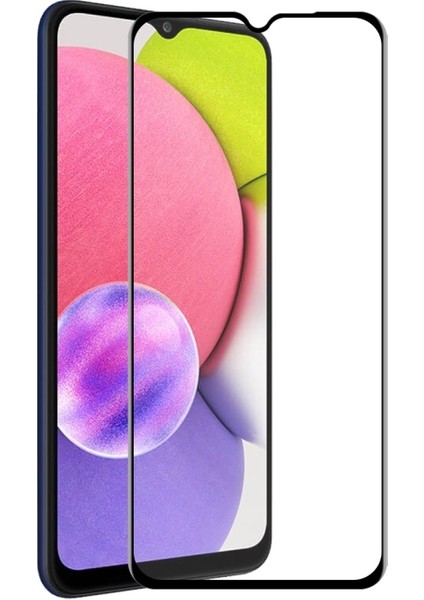 Samsung Galaxy A03S ile Uyumlu Şeffaf Ekranı Tam Kaplayan 5d Cam Kırılmaz Cam Ekran Koruyucu