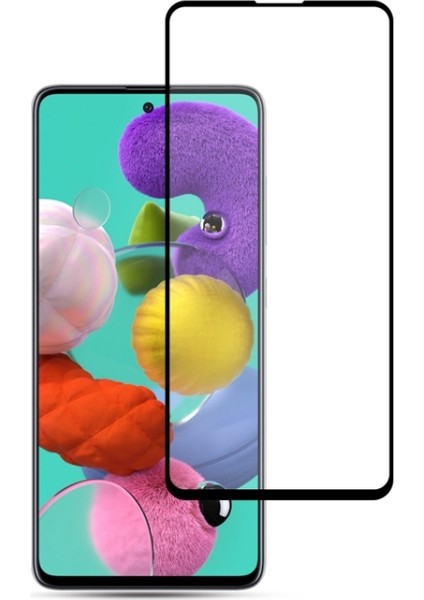 Samsung Galaxy A51 ile Uyumlu Şeffaf Ekranı Tam Kaplayan 5d Cam Kırılmaz Cam Ekran Koruyucu