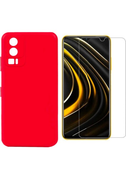 General Mobile 23 (Gm 23) Uyumlu Kılıf Esnek Silikon Telefon Kılıfı ve Temperli Cam Ekran Koruyucu