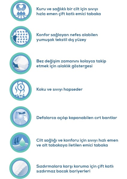 Yetişkin Hasta Bezi Large Premium Özel Seri (Büyük Boy) L 60 Adet
