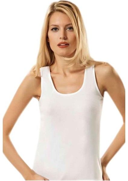 6 Lı Kadın Ribana Geniş (Kalın ) Askılı Kolsuz Atlet