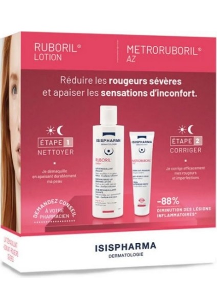 Isis Pharma Ruboril Losyon 250ML + Metroroboril Az Krem 30ML Kofre