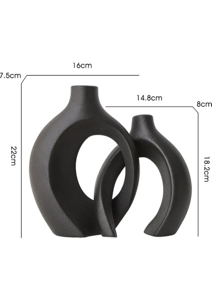 Siyah Sevgili Sarmaşık Vazo Seti Modern modelleri