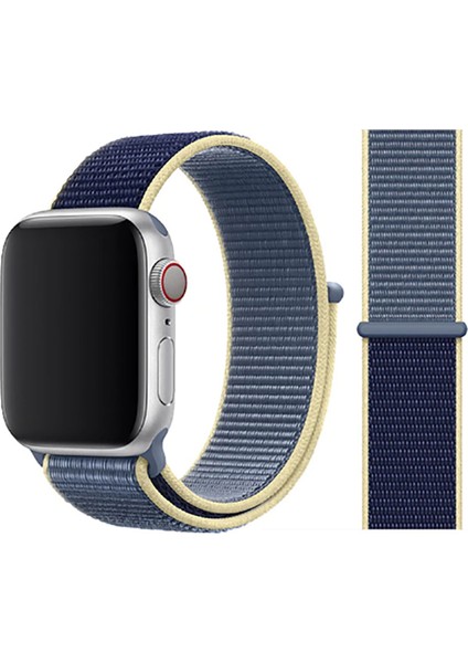 Apple Watch 2/3/4/5/6/7/8/se/ultra/nike 42MM 44MM 45MM 49MM Hasır Kordon Kaliteli Tasarım (Krd-03)