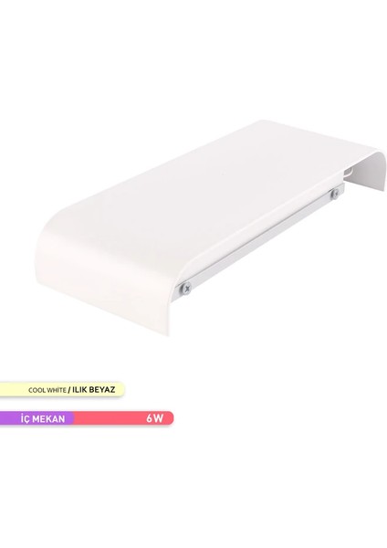 LED Duvar Apliği Beyaz Gövde 4000K 6W