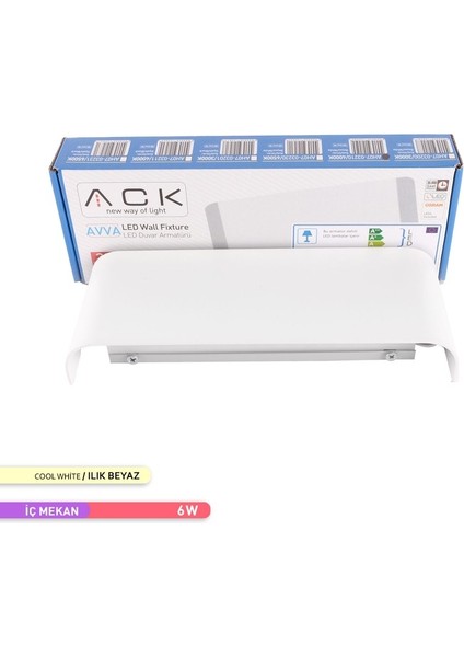 LED Duvar Apliği Beyaz Gövde 4000K 6W indirimleri