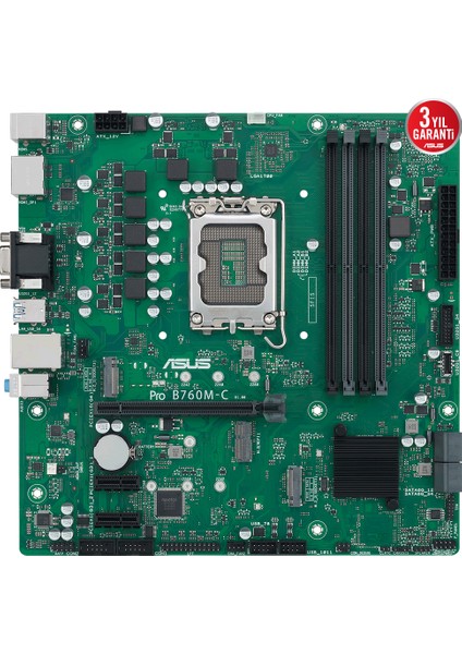 Pro B760M-C-Csm Intel B760 Lga1700 Ddr5 6200 2Xdp Hdmı Vga Çift M2 Usb3.2 Matx (Pro B760M-C-Csm) Anakart