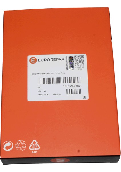 Insignia A 1.6 (B16DTH) Dizel Motor Isıtma Bujisi Takımı Eurorepar Marka 1682249280