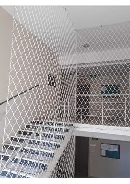 Balkon Güvenlik Filesi 2 x 25 Metre Kalınlık 6 Milim Güvenlik Ağı Okul Filesi Çocuk ve Yetişkin Filesi Göz Aralığı 10 cm