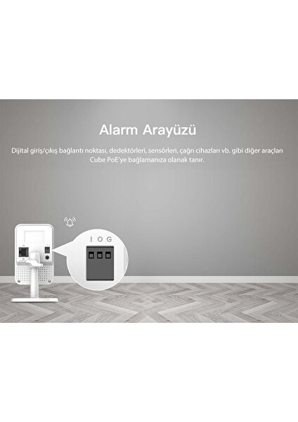 IMOU Cube İç Ortam Akıllı PoE Kamera /2 MP-Gece Görüşü-SD Kart Desteği-Hareket ve PIR Algılama-İki Yönlü Konuşma-ONVIF-Bulut Hizmeti (IPC-K22AP)