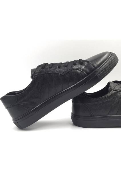 Anthros Siyah Hakiki Deri Sneakers Spor Ayakkabı modelleri