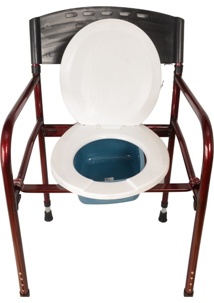 Hasta Klozet Sandalyesi Yaşlı Klozet Yükseltici Kapaklı Klozet Yükseltici Kırmızı