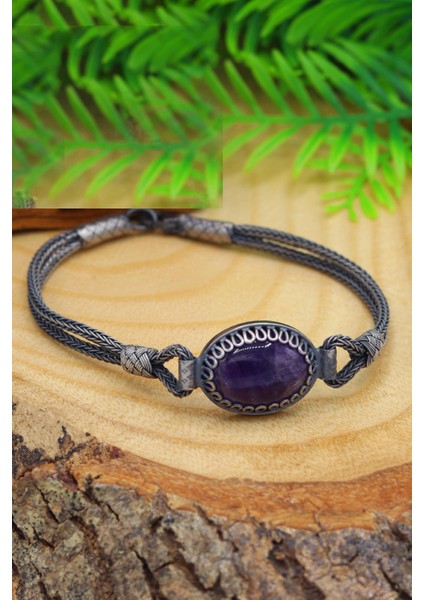 Ametist Taşlı 1000 Ayar Kazaziye Gümüş Bileklik 201022309 fiyatları